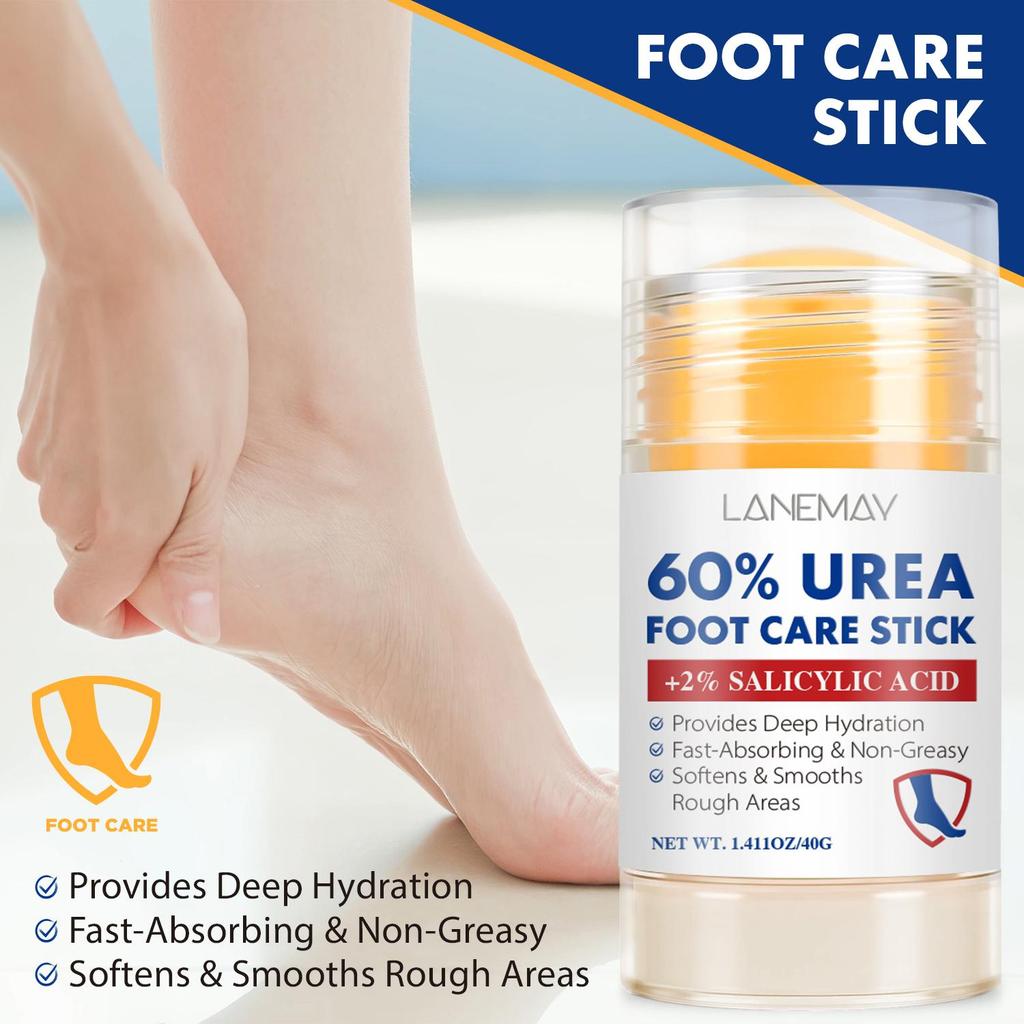 60% Urea Foot Care Stick-Deep Hydration & Fast-Absorbing & Non-Greasy, Make Rough Areas Softens & Smooths-Suitable For All Skin Types, 40g