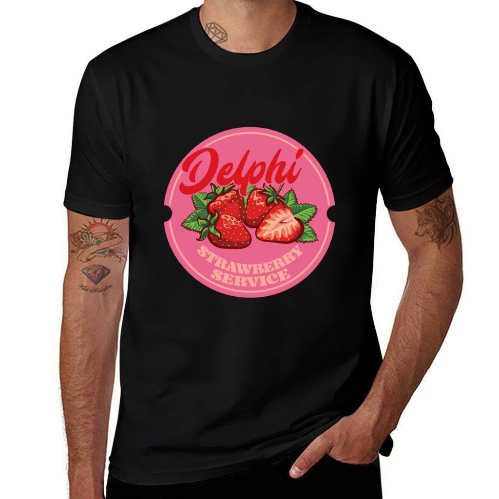 Percy Jackson Delphi Strawberry Service TShirt Dry Fit Athletic Short Sleeve Shirt