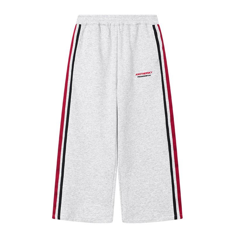 Boys Korean-Style Straight Fit Sweatpants Teens 2026 Loose Wide-Leg Cotton Joggers