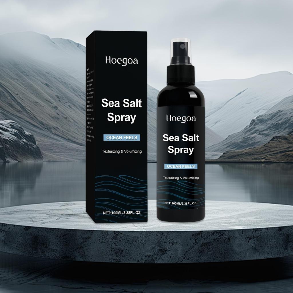 Spray Modellante al Sale Marino da Uomo da 100 ml, Spray Volumizzante e Texturizzante per Capelli per Effetto Onde da Spiaggia, Adatto a Tutti i Tipi di Capelli