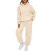 Conjunto de chándal para mujer, moda de otoño, sudaderas con capucha cálidas, dos piezas, sudaderas con capucha informales de gran tamaño y pantalones largos