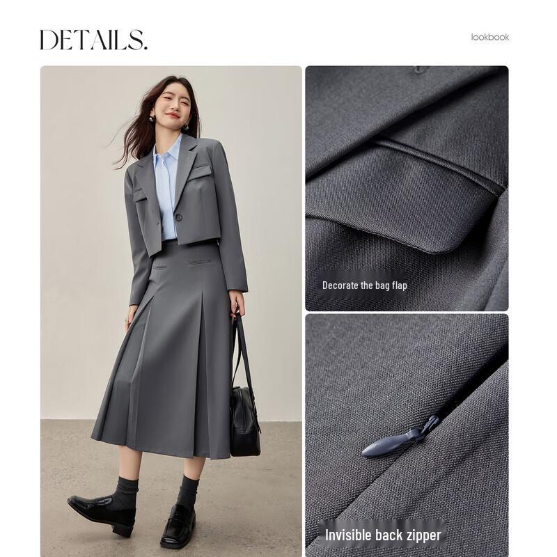 Women's Professional Blazer and A-Line Skirt Suit