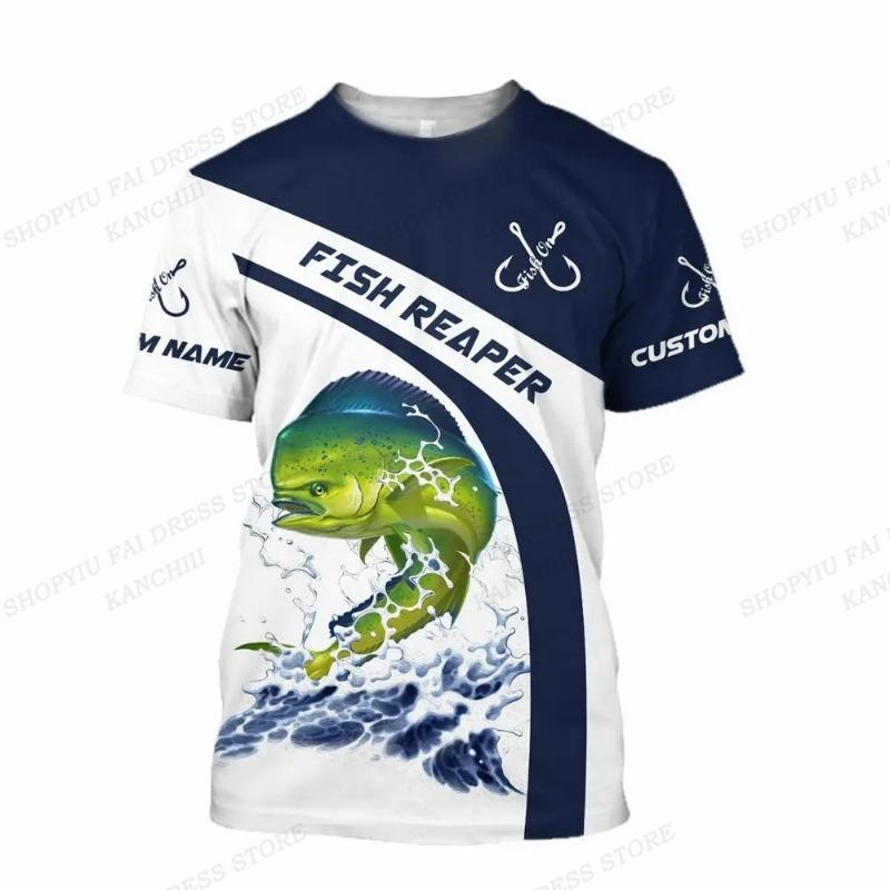 Summer Men's T-shirt Fishing 3D Print Tshirt Men Women Fashion Short Sleeve T-shirt Outdoors Oversized T Shirt Mens Clothing Boy