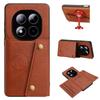 PU Leather Wallet Phone Case for Xiaomi Redmi Note 15 Pro+,15 Pro 5G,POCO M8 Pro 5G Card Slots Dual Metal Button Shockproof Full‑Body Cover