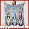 Gnomes Blanket - Soft Warm White 280gsm Flannel Throw