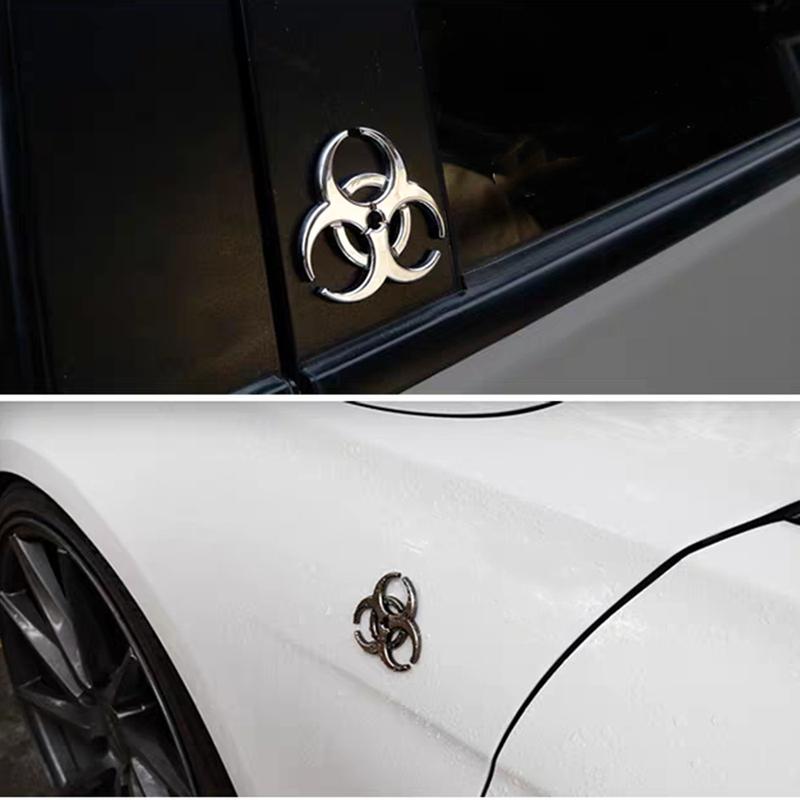 Umbrella Biohazard Car Logo, Umbrella Biochemical Modified Metal Car Sticker Body Sticker Rear Logo Side Logo