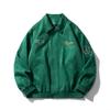 Mens Oversized Baseball Jacket Embroidered Suede Streetwear Winter Puffer Coat Teens