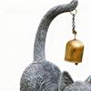 Cat Stretching Statue Resin Cat Figurine With Bell On Tail Animal Garden Sculpture For Yard Entryway Desk Living Room Balcony