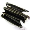 [Revetta] Crocodile Leather Long Wallet, Large Capacity, 40 Card Slots, Men's Wallet, Black, Double Round Zipper, Gold, Genuine Leather, Single Piece