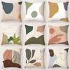 Simple Patterns Of Line Portraits Throw Pillow Cover With Short Plush Print For Living Room Sofa Decoration Cushion Cover