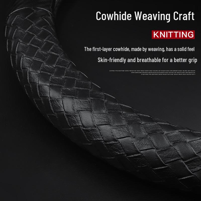 Pokrowiec na kierownicę z włókna węglowego Subaru do Forester, XV, Outback, Legacy, BRZ - Antypoślizgowy pokrowiec na kierownicę