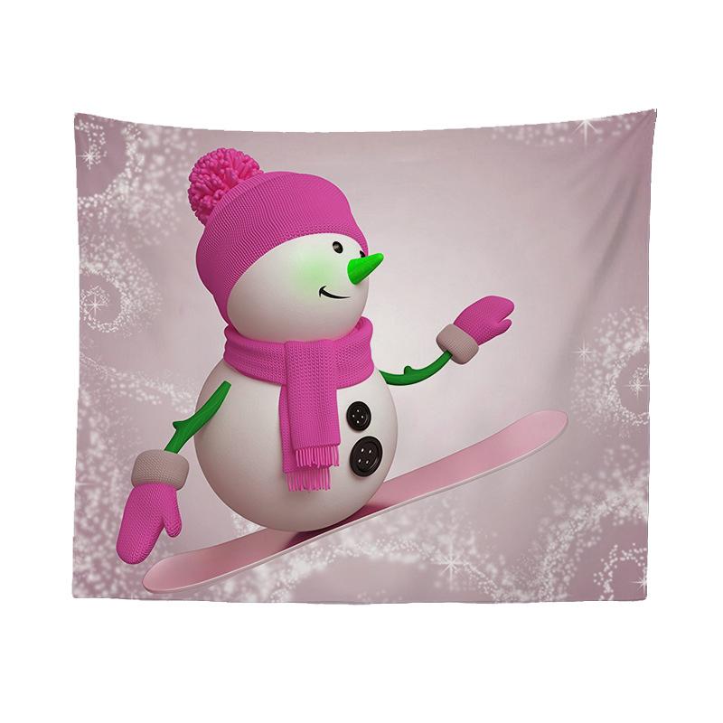 Amazon Amazon Hanging Cloth Christmas Series Snowman Hot Selling Home Decoration Tapestry Wall Hanging