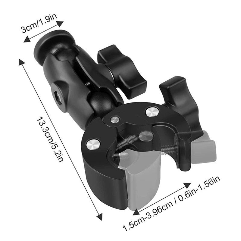 Bicycle Riding Clip Fixed Bracket Bike Handlebar Mount Holder Adapter Clamp Base w 1/4 for Gopro Action Osmo Insta 360 X4 X3