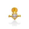 Titanium Zirconium Flat End Bar Ear & Lip Stud Piercing Jewelry