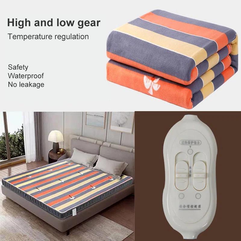 

Электрическое одеяло с двойным контролем регулирования температуры для дома, толстое односпальное электрическое одеяло для спальни, нагревательный матрас 2.0*1.8m разноцветный
