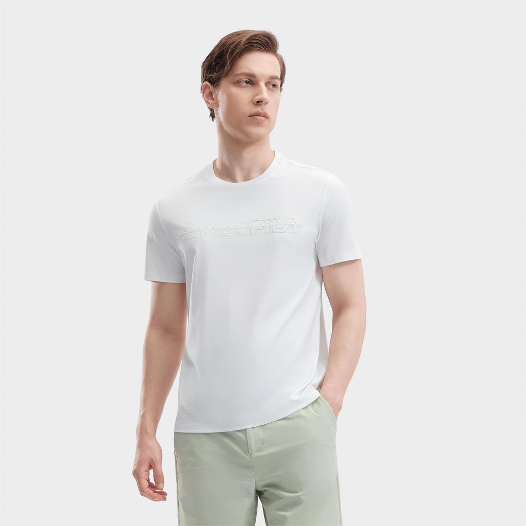 FILA SS24 T Shirt Men's Standard White F11M422119FWT