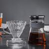 Glass coffee pot with lid, American sharing pot set V60 glass filter cup coffee funnel