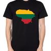 Lithuania Flag Map T Shirt Unisex Ladies Top