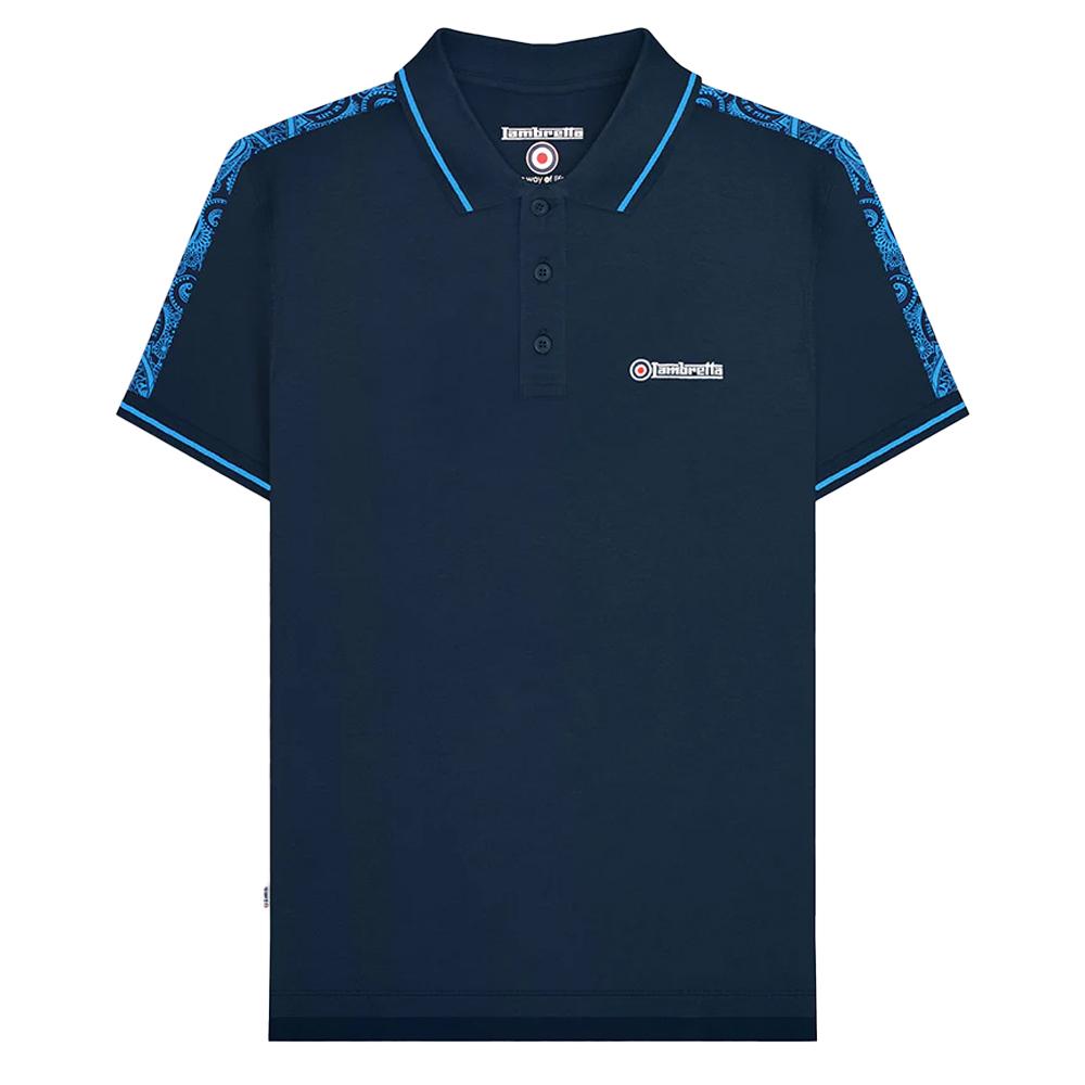 LAMBRETTA Pánské polo tričko s paisley vzorem, jaro/léto 2024