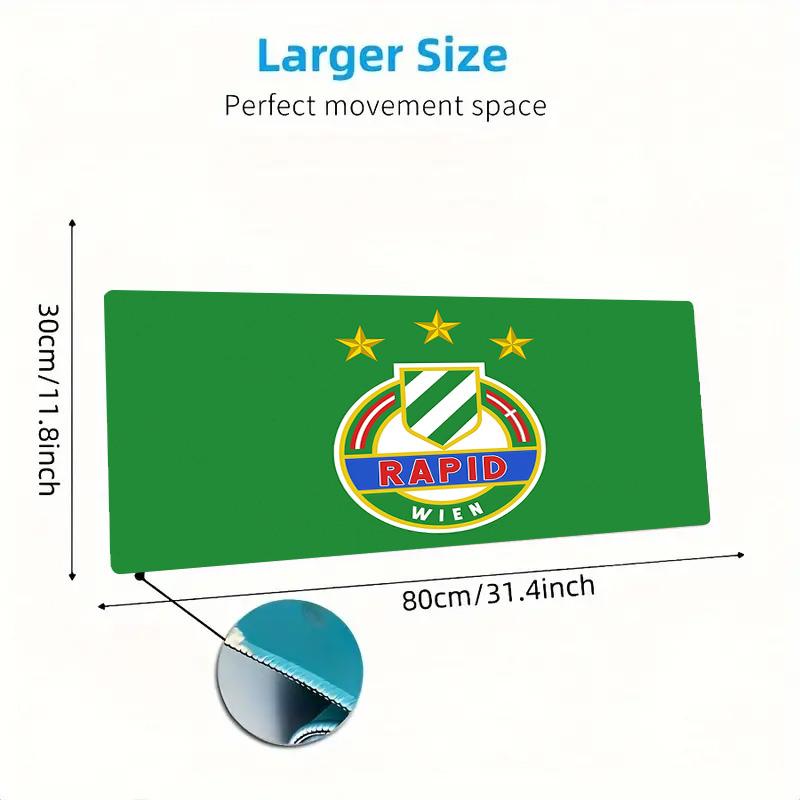 SK Rapid Wien Print  Cushion Non-slip Laptop Tablet Big Mousepad XXL Mat Mini PC Playmat With Lock Edge