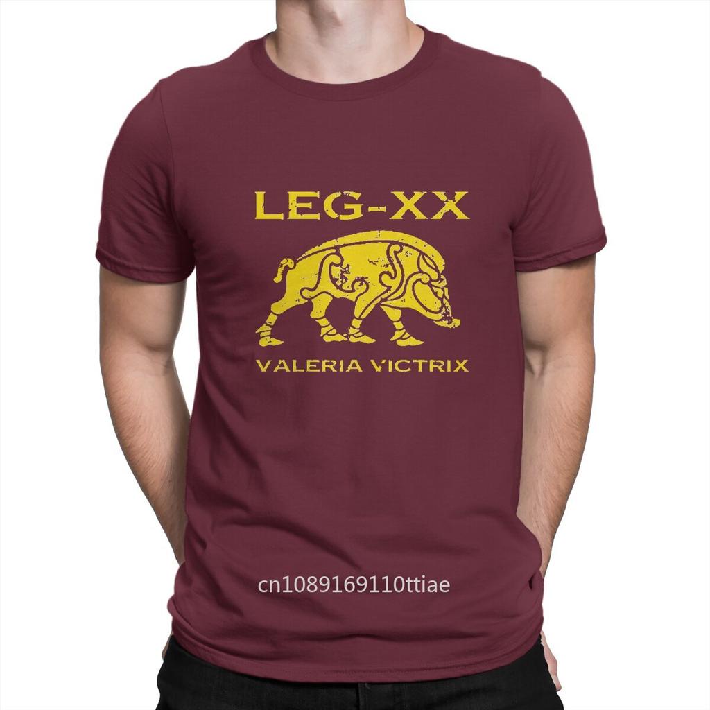 Men's T-Shirt Legio XX Valeria Victrix Funny 100% Cotton Tees Short Sleeve Ancient Rome T Shirt O Neck Clothes Printed