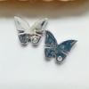 10/18Pcs Diy Hole Shoes Charms Electroplated Silver Bow Tie Accessories Designer Garden Shoe Decoration Girl Gift