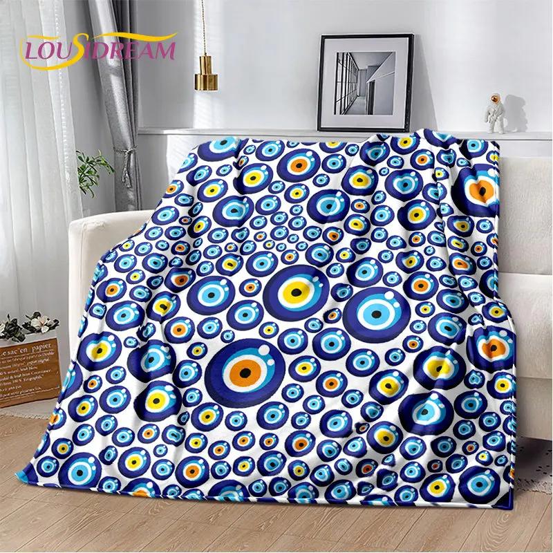 Cobertor de pelúcia macio Evil Eye Nazar Tree of Life, cobertor de flanela para sala de estar, quarto, cama, sofá, capa de piquenique para crianças