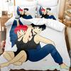 Ranma 1/2 Bedding Set Single Twin Full Queen King Size Bed Set Adult Boys Bedroom Duvetcover Sets 3D Print Anime Bed Sheet Set
