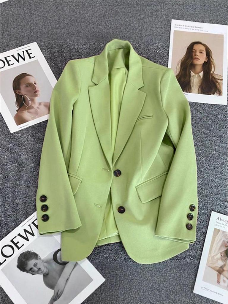 2025 Spring/Autumn Off-White Women's High-End Korean Style Versatile Suit Jacket for Casual & Commuting
