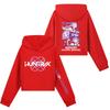 Kids' Long Sleeve Loose Pullover Letter Print Drawstring Hooded Sweatshirt