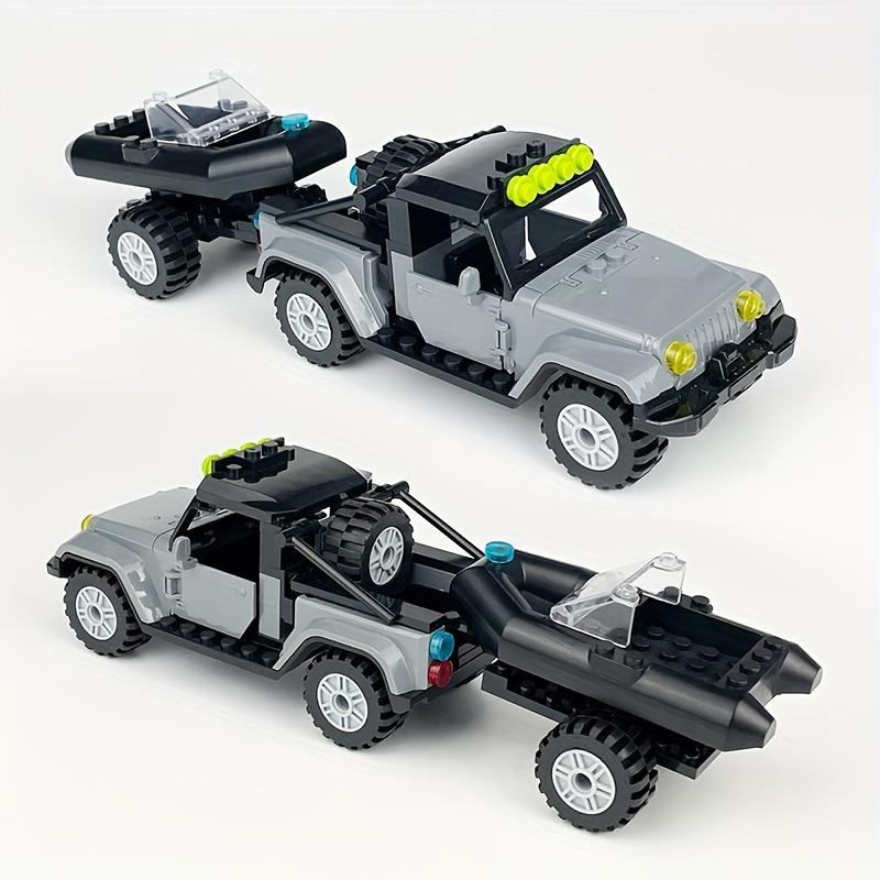 88pcs Grey Battle Axe Pickup Truck Car Simulative Model Small Educational Assembled Building Block Toy Gift
