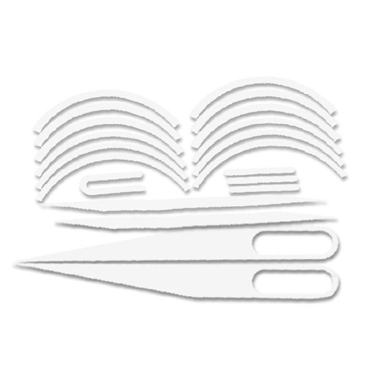 Светоотражающая наклейка для электросамоката Ночная предупреждающая наклейка для безопасности Предупреждающая наклейка на корпус самоката Аксессуары для самоката белый