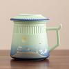 Palace Museum Ceramic Tea Mug with Lid: Elegant Business Souvenir Gift Box