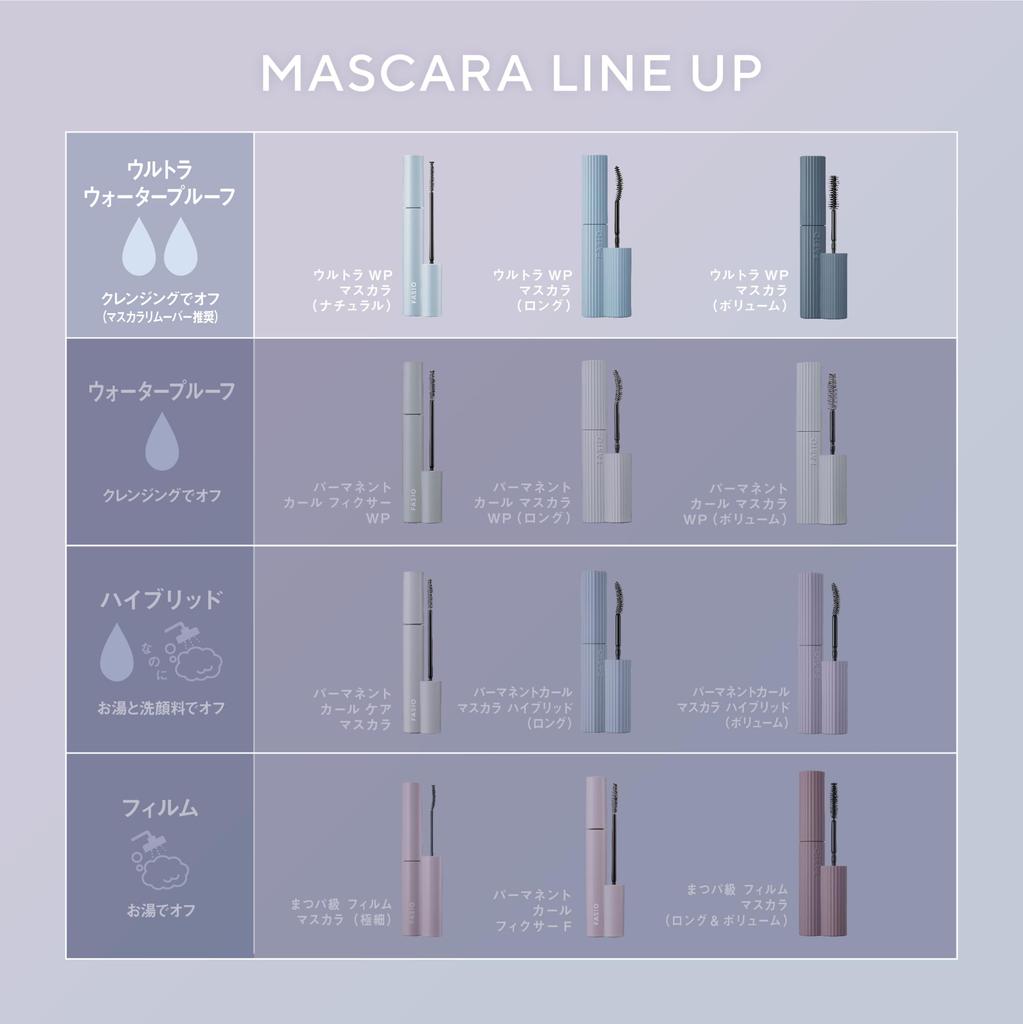 FASIO Ultra WP Mascara (Volume) 102 Cassis 6g - Color Mascara, Ultra Waterproof, Smudge-Resistant