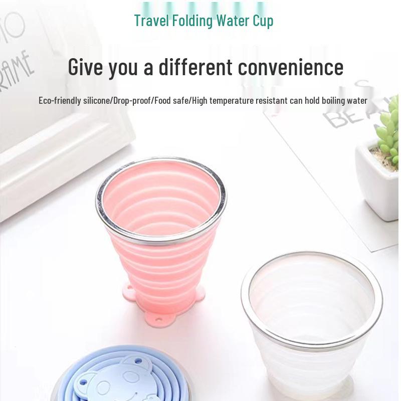 Foldable Silicone Travel Cup: Portable, Telescopic, and Compact for Outdoor Use