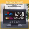 Digital Simplified Modern Alarm Clock Calendar Temperature Display Home Bedroom