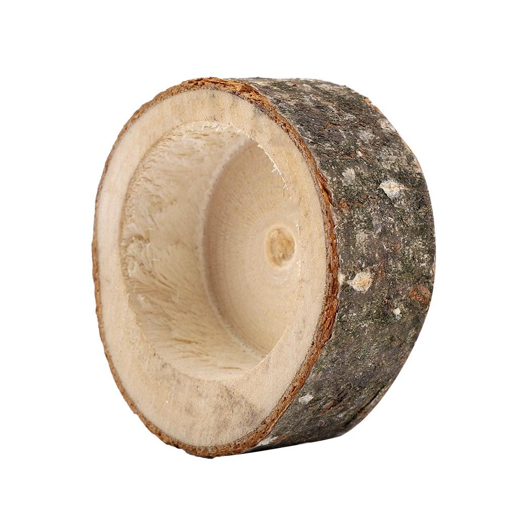 Suport de lumânare din lemn, tip grămadă de lemne, suport de lumânare, sfeșnic, buștean, ghiveci de flori, ornament decorativ