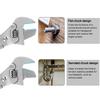 5-in-1 Adjustable Ratchet Wrench, Swivel Head Stainless Steel Tool, Extendable Rust Resistant Hand Tool for Mechanics Plumbers