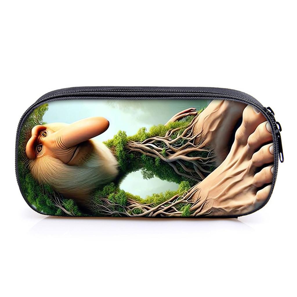 Hot Sales Italian Brainrot Print Layered Pencil Case Quality 2D Flat Cartoon Pen Bag Best Gift for Boys/Girls School Supplies