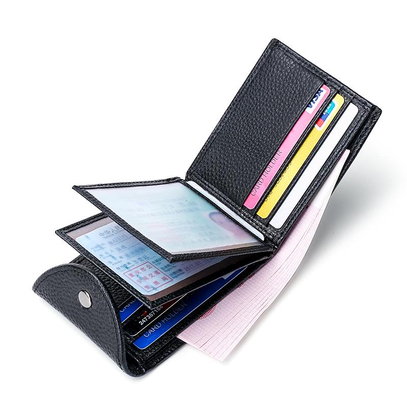Genuine Leather Bi-Fold Wallet & Multifunctional Driver's License Holder with ID Slots & Card Sleeves