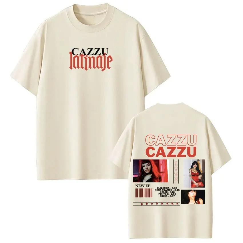 

Unisex Women Aesthetic Trend Tshirts Singer Cazzu Latinaje Album Tour 2026 Print T Shirt Shortsleeved Cotton Hiphop Tshirts Y2K 4XL