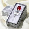 1 Pcs Mini Clear Crystal Glass Roses Artificial Flower Ornament Home Living Room Decor Romantic Valentine Gift For Girlfriend