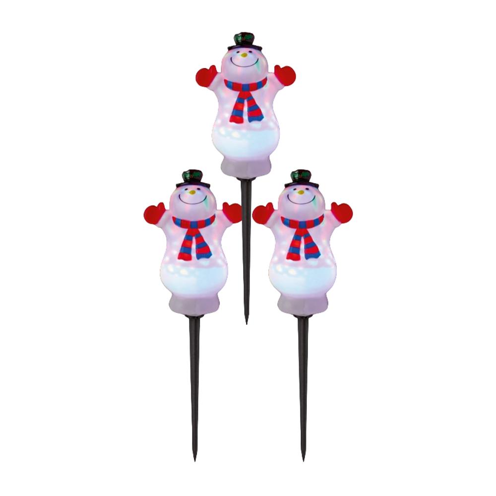 Premier Snowman Outdoor Path Lights (Pack of 3)