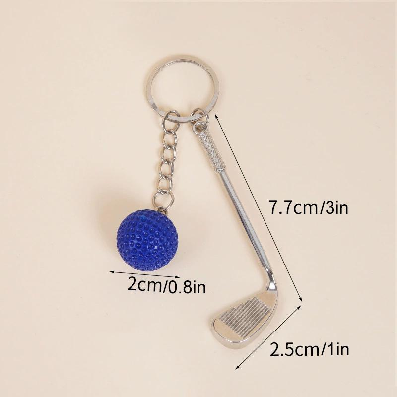 1PC Golf Ball for Kids Gifts Key Ring for Sport Lovers Key Holder Mini Metal Keychain Key Chain