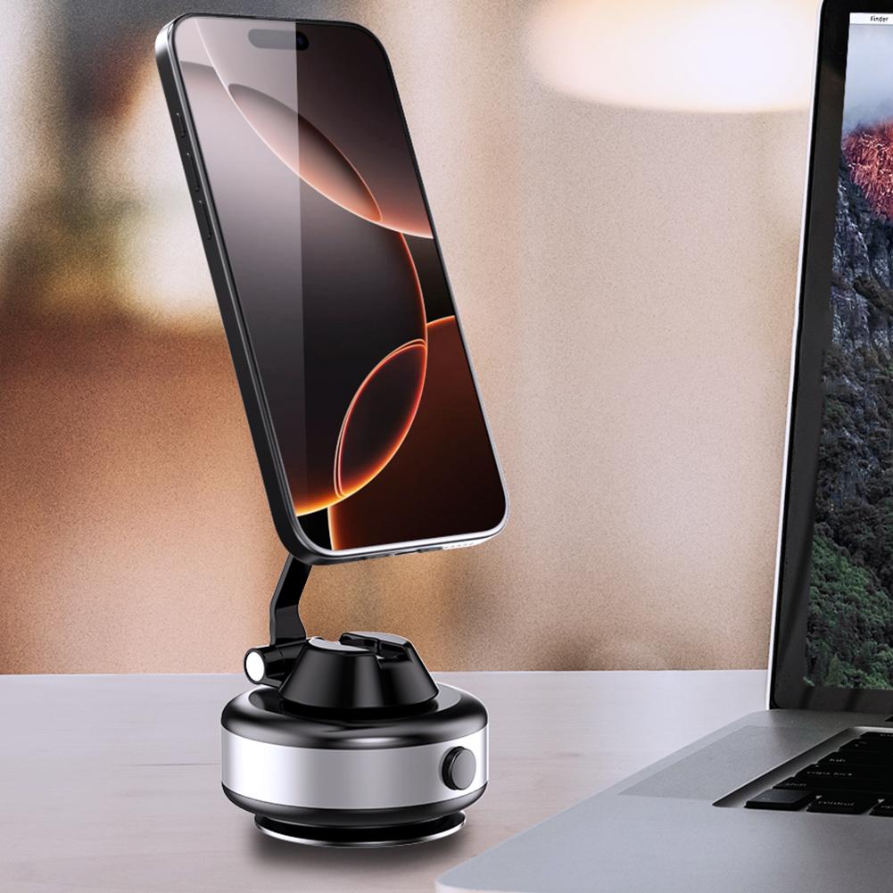 Rechargeable Foldable Magnetic Vacuum Suction Mobile Phone Holder 360 Rotating Suction Cup Car Phone Mount for Bath Shower