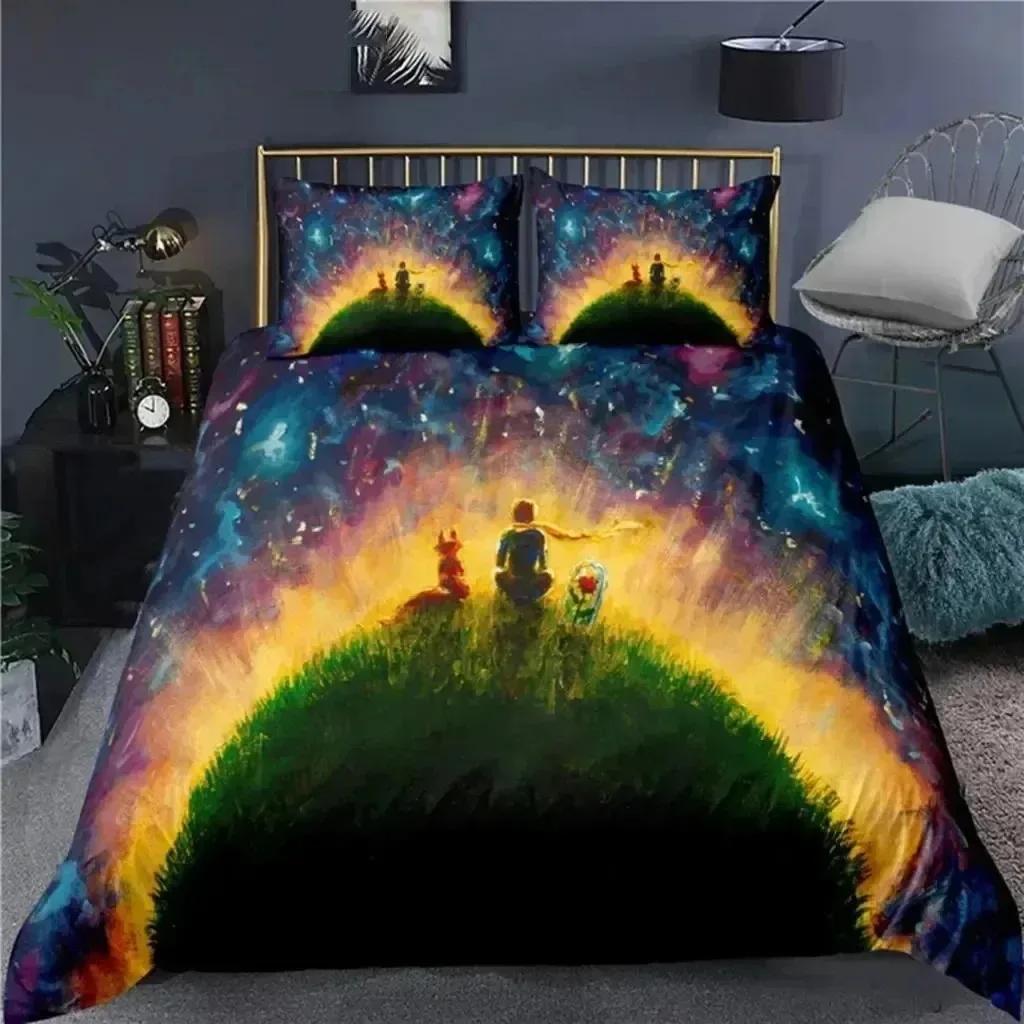 Anime Little Prince Le Petit 3D NEW Duvet Cover Pillowcase Bedding Set Adult Boy Bedroom Decoration Children Single Double Large