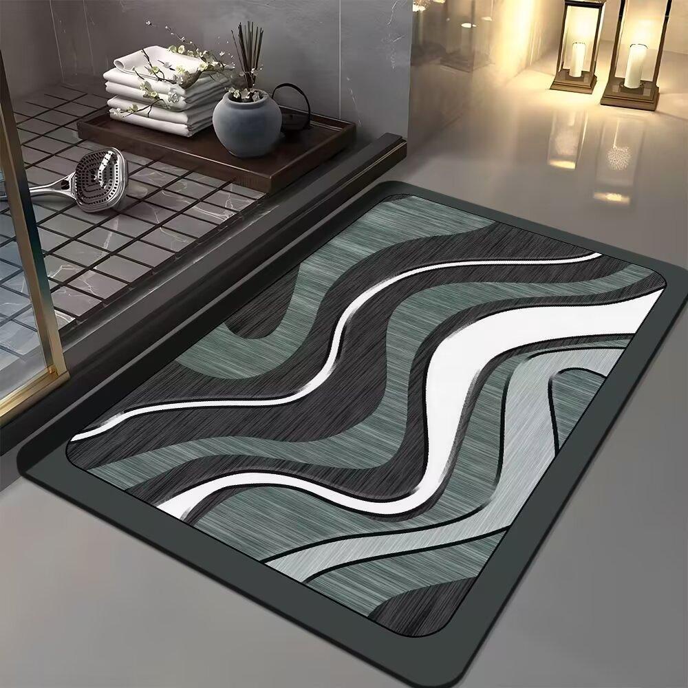 Bathroom Floor Mats Water Absorbing Dirt Resistant  Quick Drying Foot Mats  Strong Water Absorbing  Bathroom Toilet Door Foot Mats
