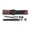 Guitar Strap Vintage Embroidered Pattern Length Adjustable Wide Guitar Belt for Acoustic Electric Guitars Bass