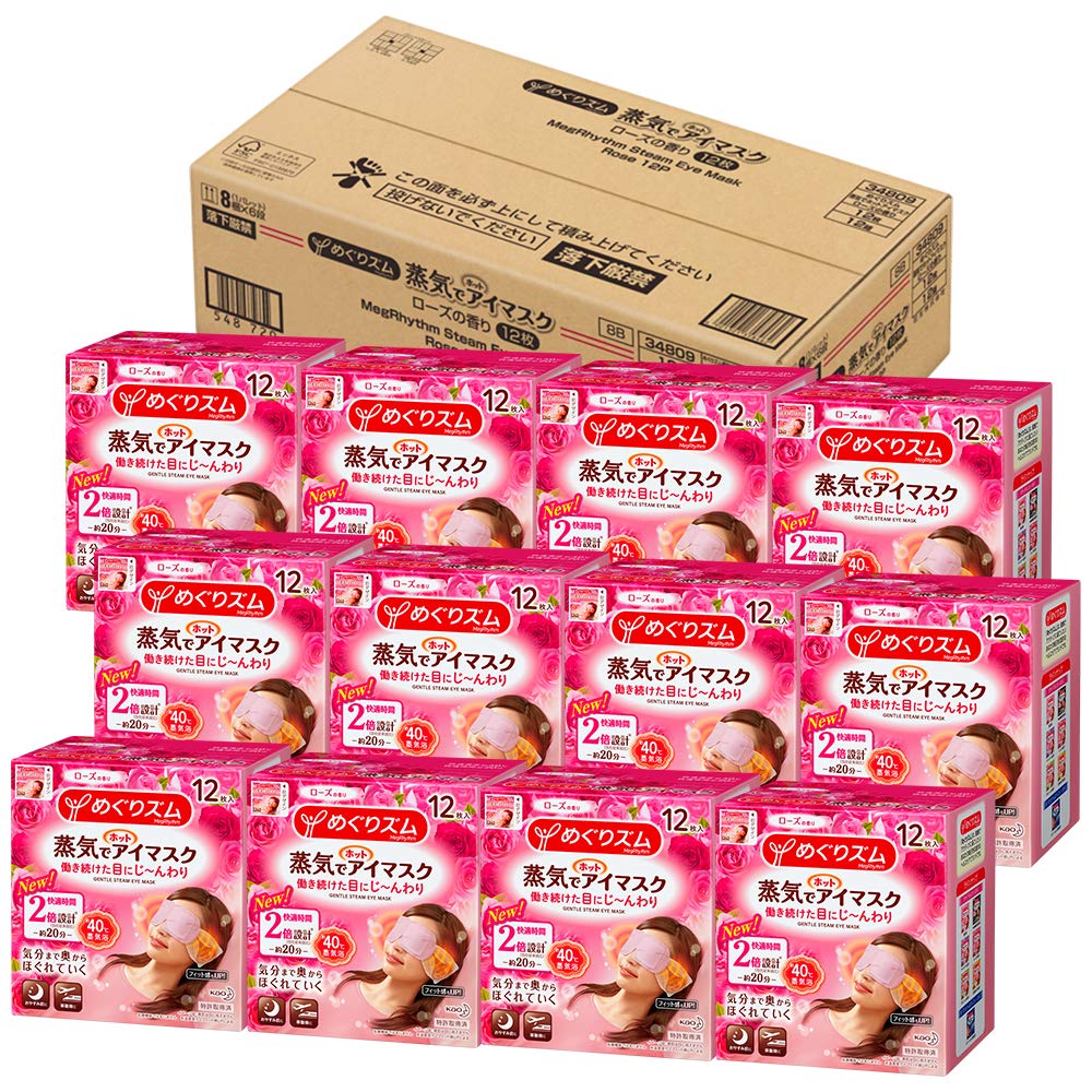 

Megrhythm Steam hot eye mask Rose 12 pieces x 12 [Case sales] (144 pieces)