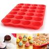 (Nikita) 24 Cavity Mini Muffin Silicone Soap Cookies Cupcake Bakeware Pan Tray Mould